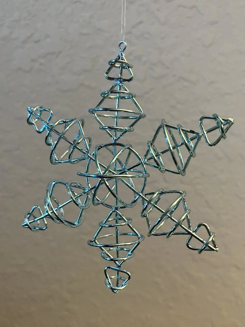 Crate & Barrel Blue Snowflake Christmas Tree Ornament